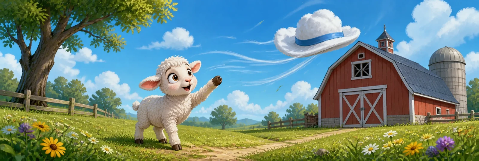 Illustrated scene 1 from Cloud Hat
