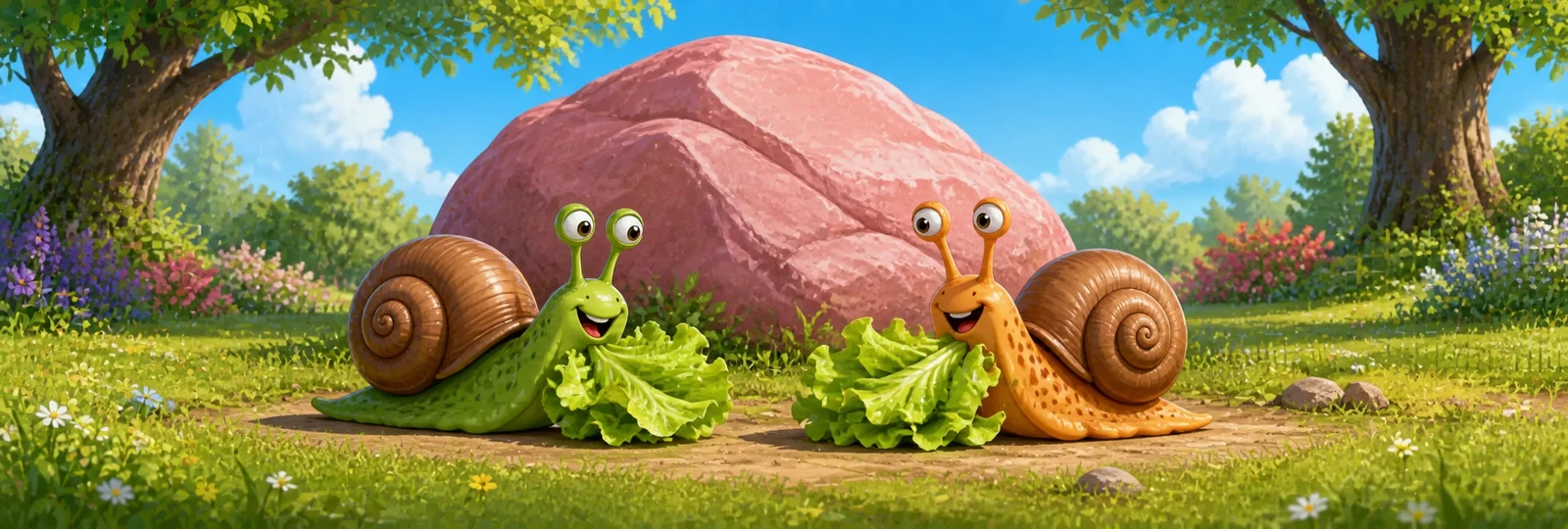 Illustrated scene 1 from The Snail Race