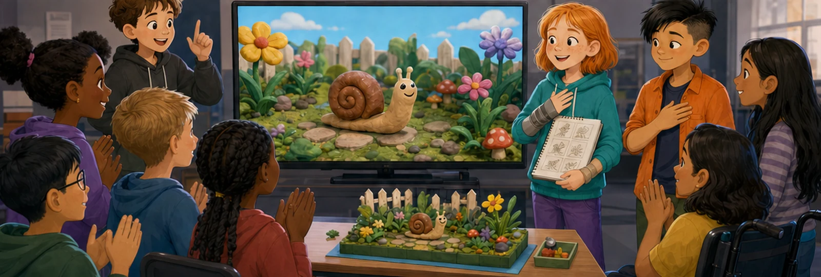 Illustrated scene 3 from The Stop-Motion Snail