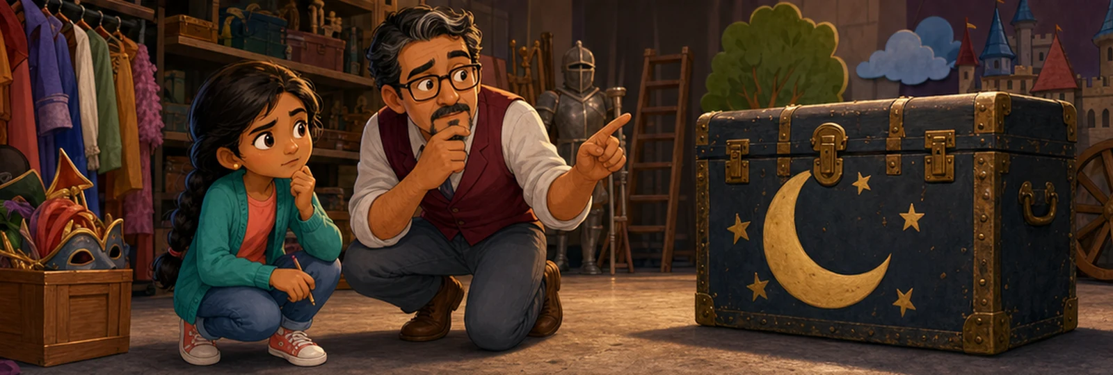Illustrated scene 2 from The Theater Key Case