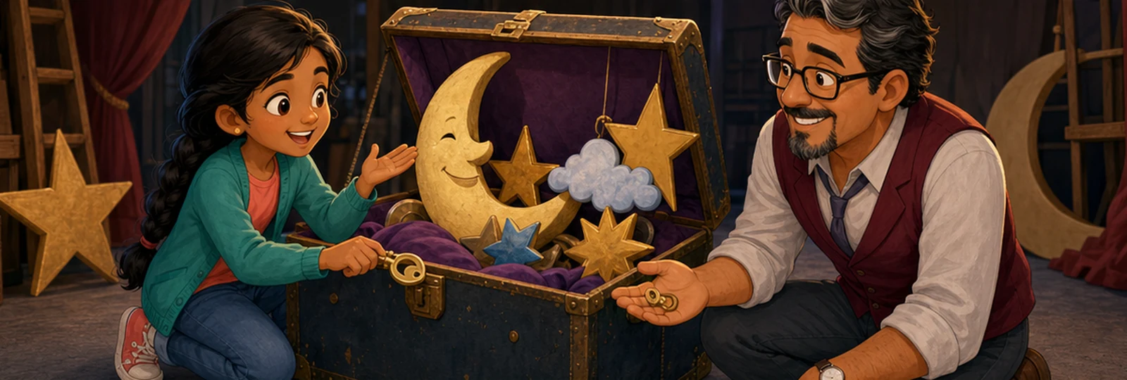 Illustrated scene 3 from The Theater Key Case