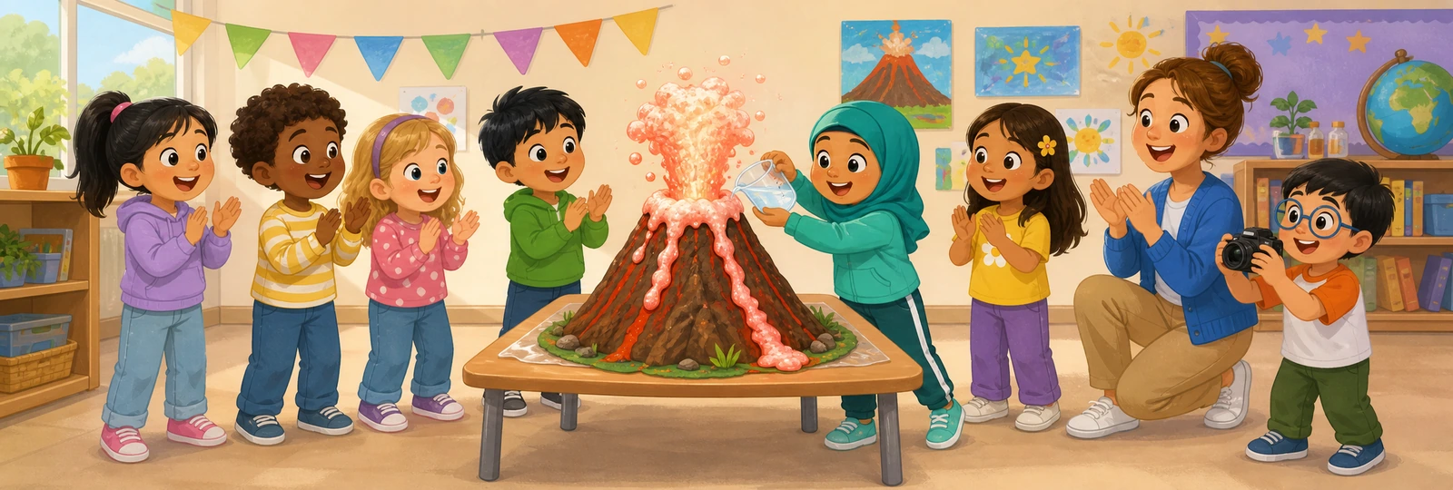 Illustrated scene 1 from Volcano Project
