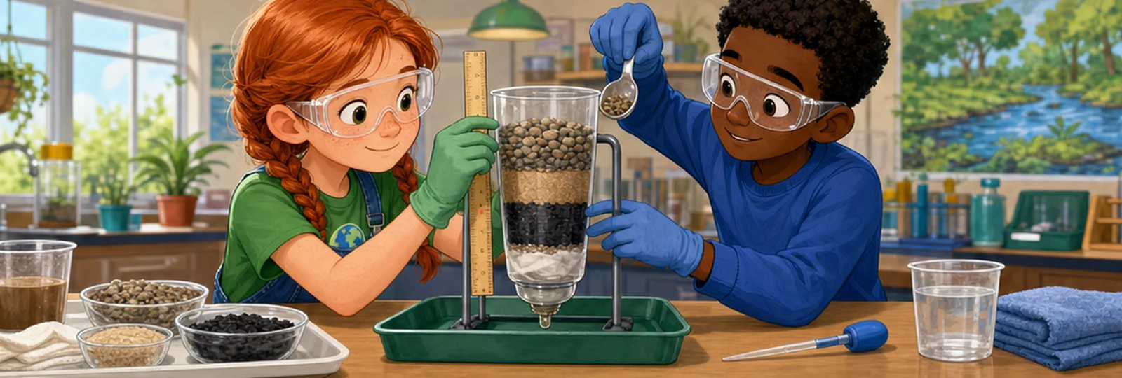 Illustrated scene 2 from The Clear Water Challenge