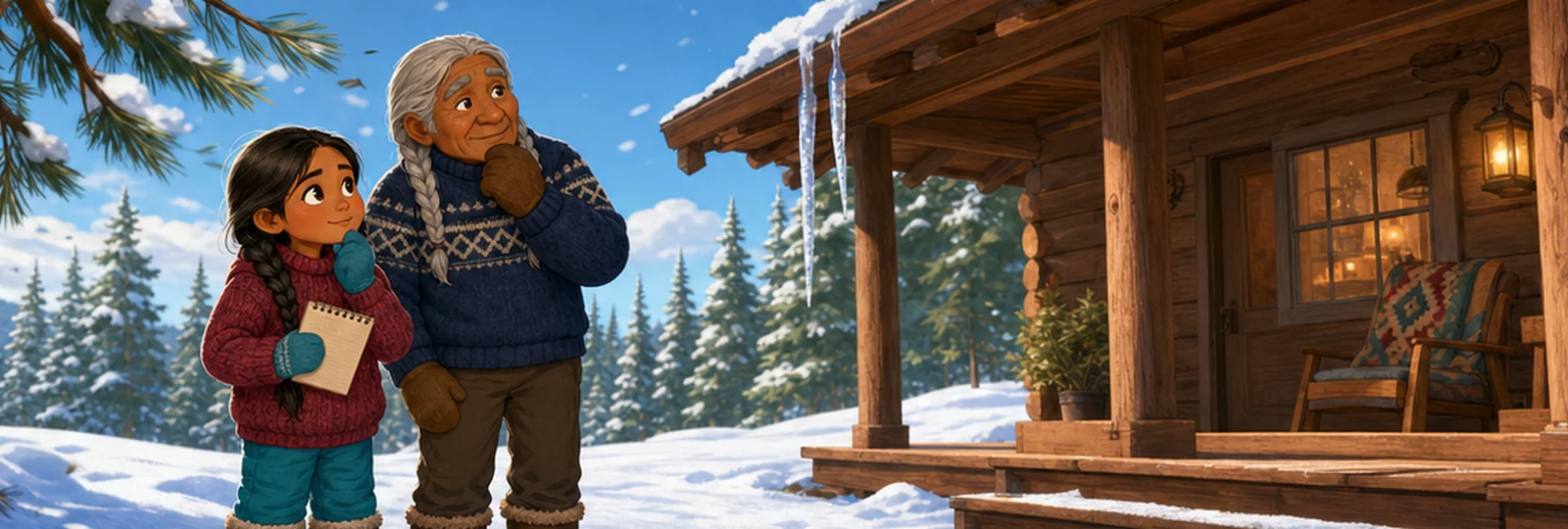 Illustrated scene 2 from The Cabin Chime Mystery