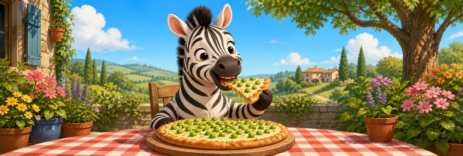 Illustration for Zebra Pizza